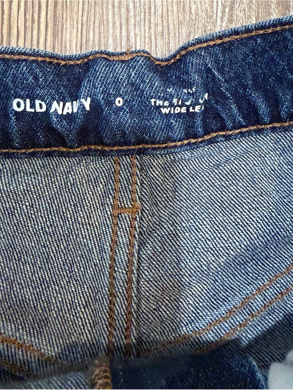 Old Navy Slouchy High Rise Wide-Leg Marin Jeans Dark Wash Size 0 - Picture 9 of 11